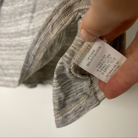 THEORY Heather gray Combo Cotton Tank Top - Picture 5 of 6